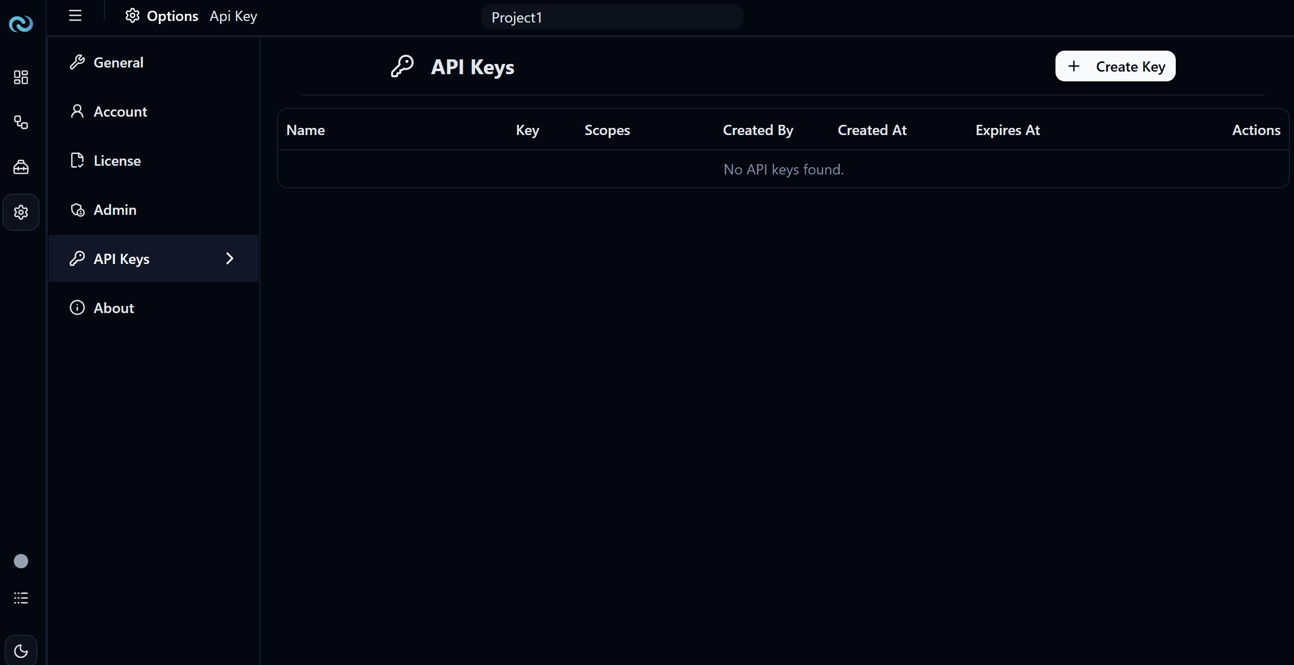 Managing scoped API keys in Nara