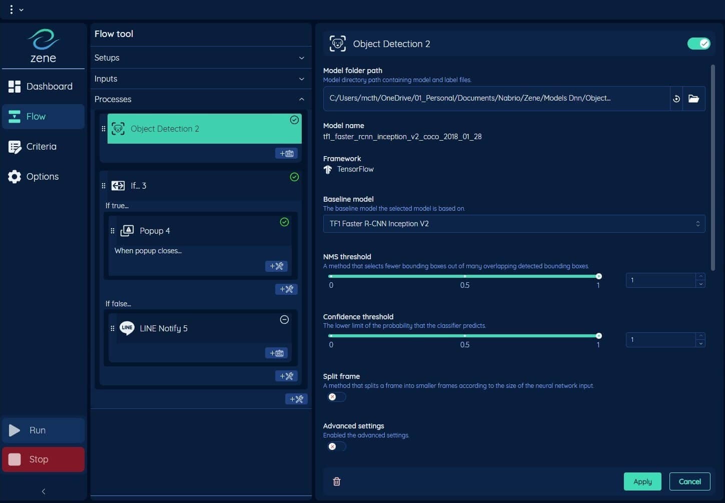 Screenshot of Nara flow